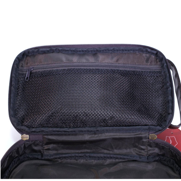 Perry Ellis Portfolio Dome Toiletry Faux Leather Travel Bag - Brown - NWT - Picture 10 of 14